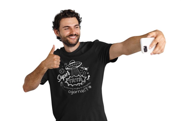 KOSZULKA DLA TATY NA PREZENT NA URODZINY NA DZIEŃ OJCA Kubek dla Taty prezent na Dzień Ojca kubek z napisem Super TATA bo kto inny mógłby to wszystko (2).jpg