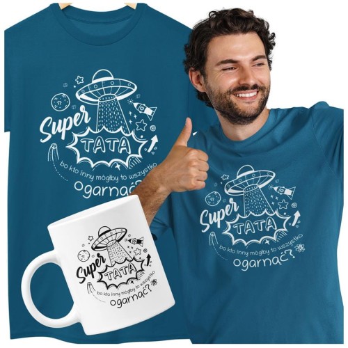 KOSZULKA DLA TATY NA PREZENT NA URODZINY NA DZIEŃ OJCA Kubek dla Taty prezent na Dzień Ojca kubek z napisem Super TATA bo kto inny mógłby to wszystko (7).jpg