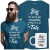 Koszulka dla taty wraz z kubkiem z nadrukiem Bóg nie może być wszędzie dlatego stworzył Tatę t-shirt w kolorze petrol blue.jpg