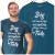 Koszulka dla taty wraz z kubkiem z nadrukiem Bóg nie może być wszędzie dlatego stworzył Tatę t-shirt w kolorze petrol blue (2).jpg