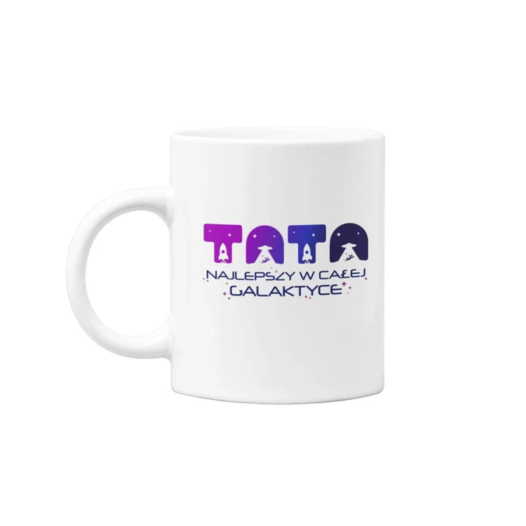 Koszulka dla taty wraz z kubkiem z napisem TATA najlepszy w całej galaktyce t-shirt w kolorze czarnym (2).jpg