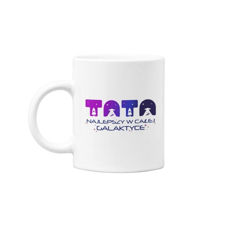 Koszulka dla taty wraz z kubkiem z napisem TATA najlepszy w całej galaktyce t-shirt w kolorze khaki (2).jpg