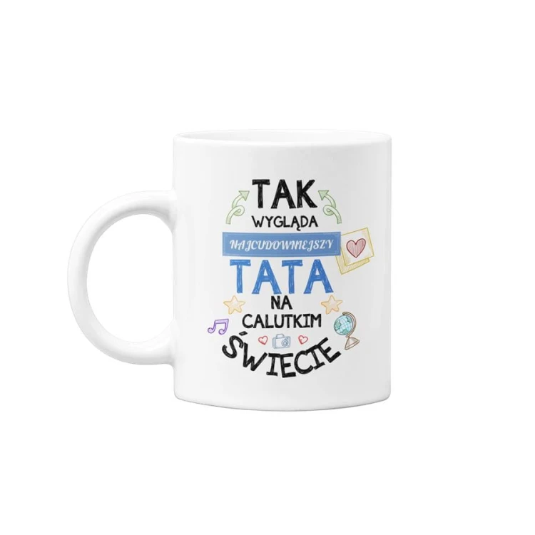 Koszulka dla taty wraz z kubkiem z nadrukiem Tak wygląda najcudowniejszy tata na calutkim świecie granatowy.jpg