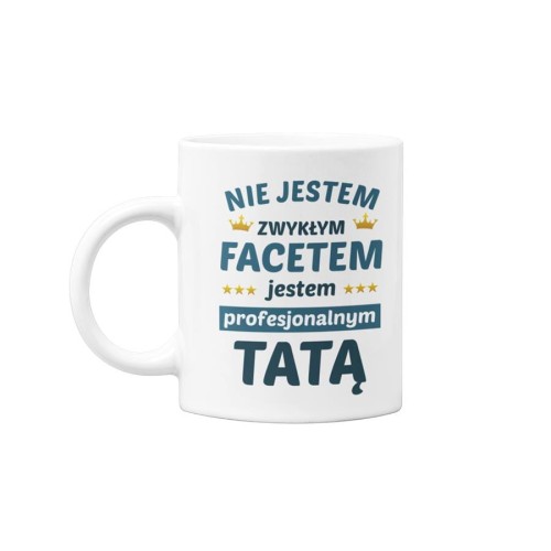 Koszulka dla taty wraz z kubkiem Nie jestem zwykłym facetem, jestem profesjonalnym TATĄ kolor khaki (3).jpg