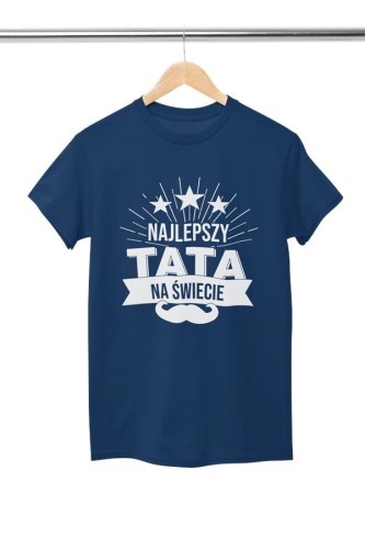 Koszulka dla taty na Dzień Ojca Urodziny z napisem Najlepszy Tata na świecie T-shirt w kolorze granatowym (1).jpg