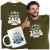 Koszulka dla taty na Dzień Ojca Urodziny z napisem Najlepszy Tata na świecie T-shirt w kolorze khaki.jpg