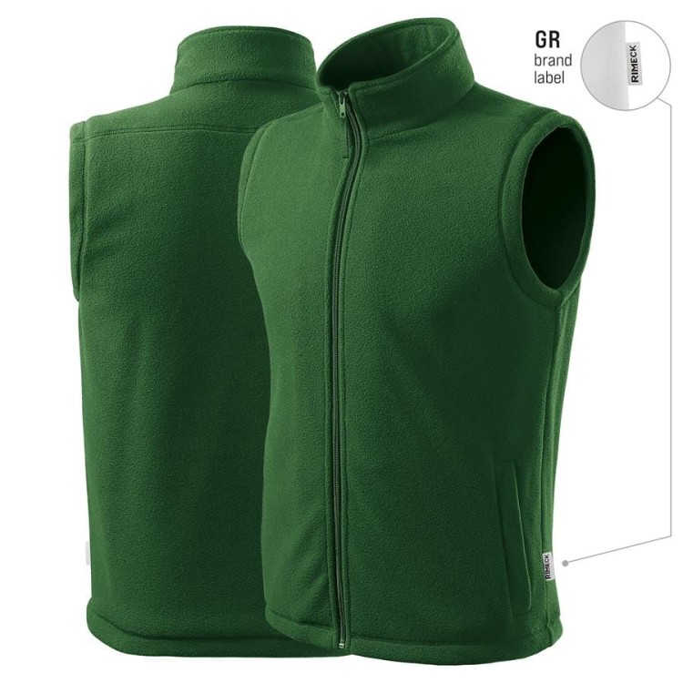 Kamizelka polarowa unisex zieleń butelkowa z metką haftem nadrukiem logo firmy 280g 518 kol. GR 06 polar podstawowy (2).jpg