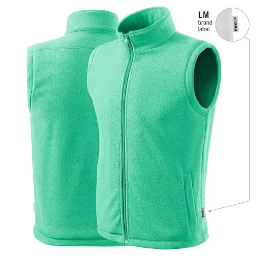 Kamizelka polarowa unisex miętowy z metką haftem nadrukiem logo firmy 280g 518 kol. LM 95 polar podstawowy (2).jpg