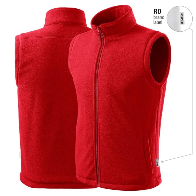Kamizelka polarowa unisex czerwony z metką haftem nadrukiem logo firmy 280g 518 kol. RD 07 polar podstawowy (2).jpg