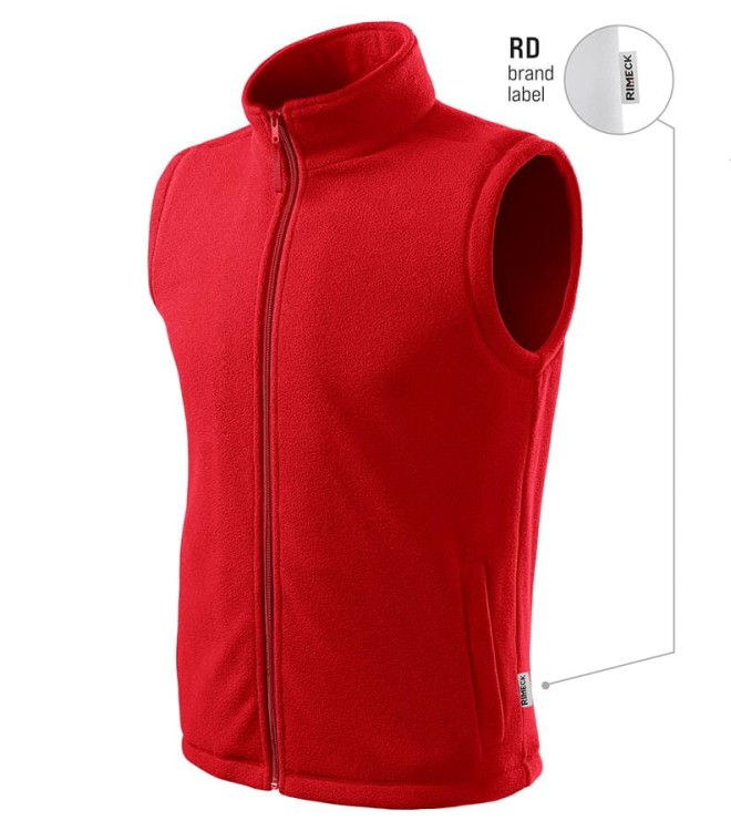 Kamizelka polarowa unisex czerwony z metką haftem nadrukiem logo firmy 280g 518 kol. RD 07 polar podstawowy (4).jpg