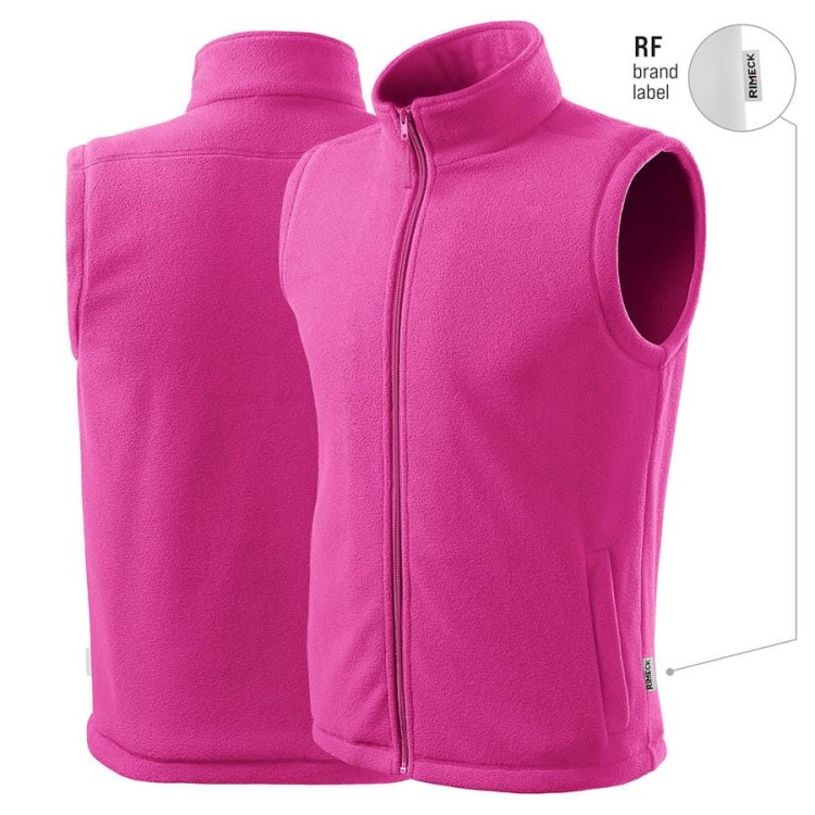 Kamizelka polarowa unisex fuchsia red z metką haftem nadrukiem logo firmy 280g 518 kol. RF 49 polar podstawowy (2).jpg