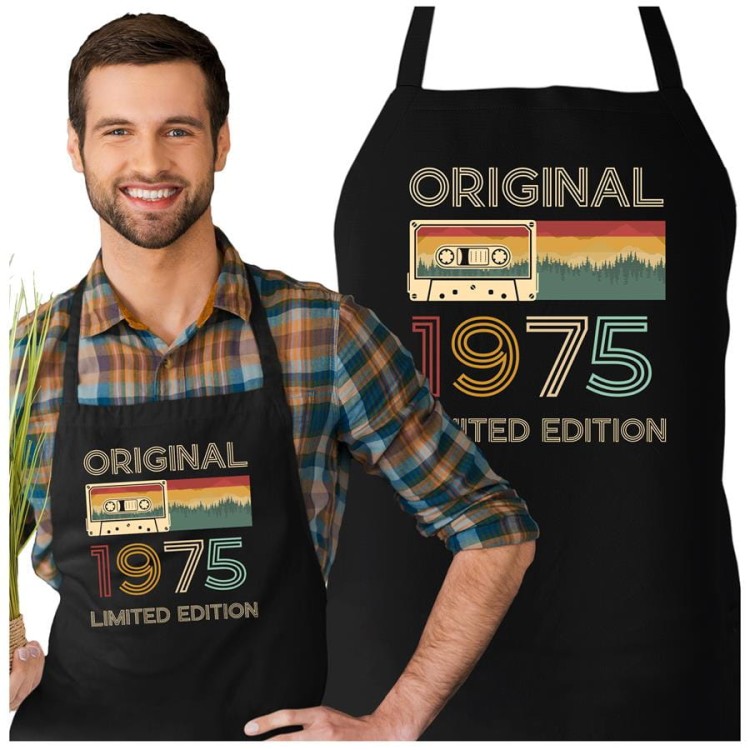 Fartuch na 50 urodziny prezent urodzinowy z napisem ORIGINAL 1975 LIMITED EDITION (1).jpg