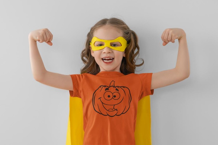 KOSZULKA NA DZIEŃ DYNI Z DYNIĄ KOSZULKA W KOLORZE POMARAŃCZOWYM (2).jpg