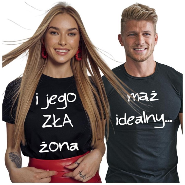 KOSZULKI DLA PAR NA WALENTYNKI PREZENT MĄŻ IDEALNY I JEGO ZŁA ŻONA.jpg