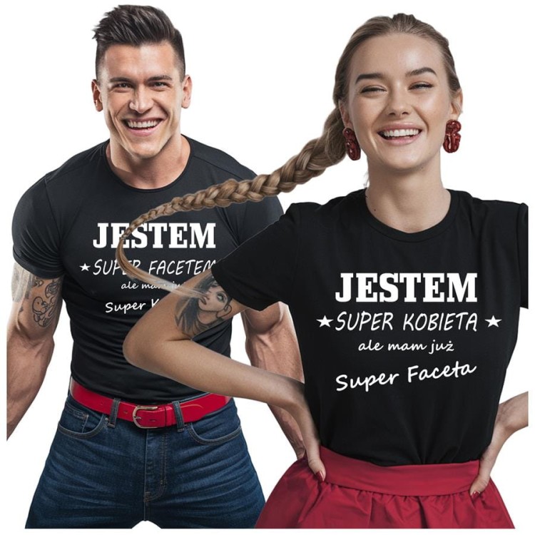 KOSZULKI DLA PAR NA WALENTYNKI PREZENT JESTEM SUPER FACETEM, KOBIETĄ.jpg