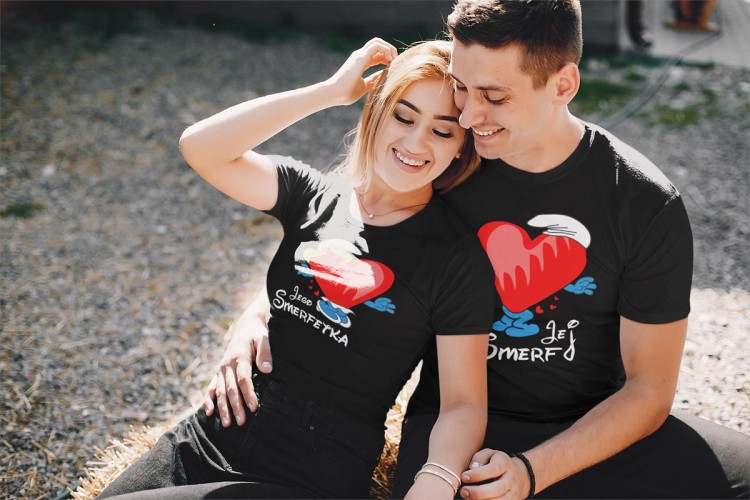 KOSZULKI DLA PAR NA WALENTYNKI PREZENT ROMANTYCZNY JEGO SMERFETKA JEJ SMERF (7).jpg