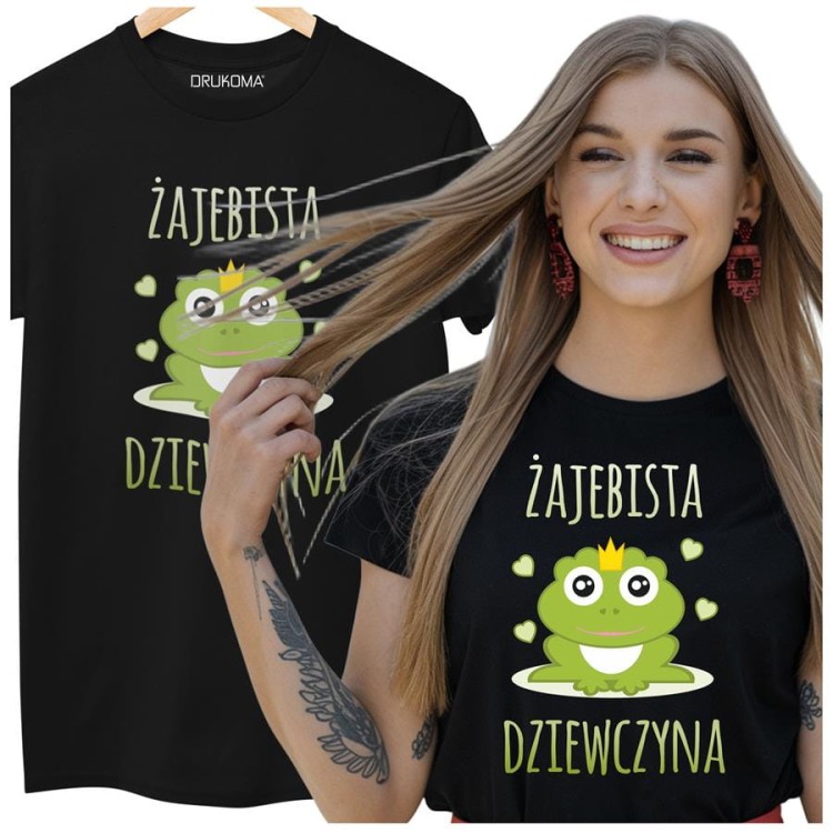 KOSZULKA DLA DZIEWCZYNY NA WALENTYNKI PREZENT ŻAJEBISTA DZIEWCZYNA KOLOR CZARNY (1).jpg