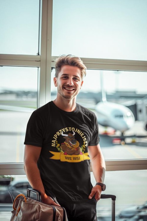 Koszulka dla Chłopaka modny prezent na Walentynki lub Urodziny stylowa koszulka z napisem Najprzystojniejszy we wsi (2).jpg