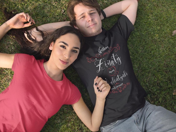 Koszulka dla Chłopaka modny prezent na Walentynki lub Urodziny stylowa koszulka z napisem Jestem żonaty mam walentynki codziennie (6).jpg