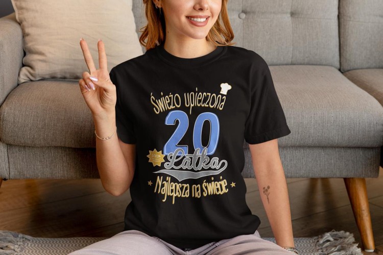 Koszulka damska dla kobiety na 20 DWUDZIESTKĘ urodziny Świeżo upieczona 20 latka ⭐Najlepsza na świecie⭐ (1).jpg