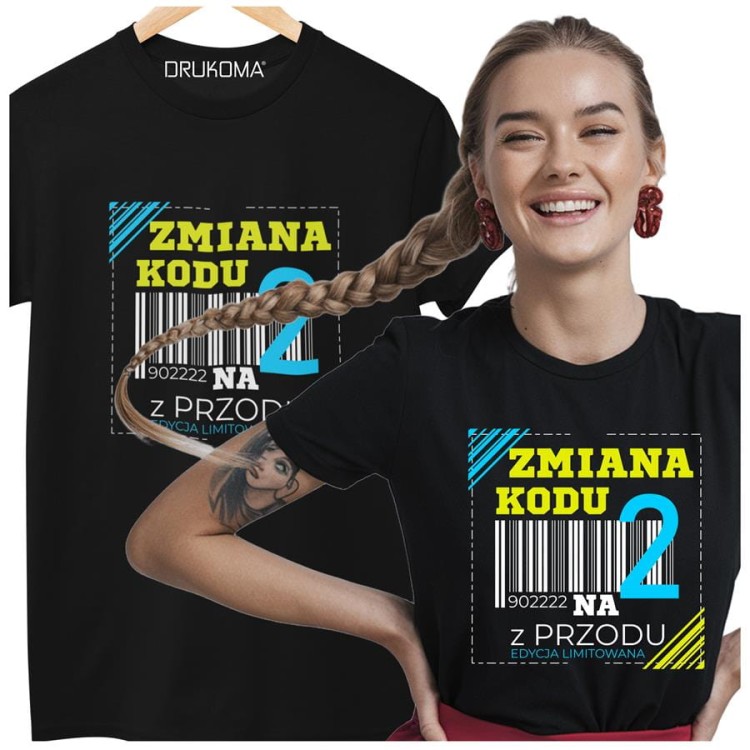 Koszulka damska dla kobiety 20 DWUDZIESTKĘ urodziny ZMIANA KODU NA 2 Z PRZODU (4).jpg