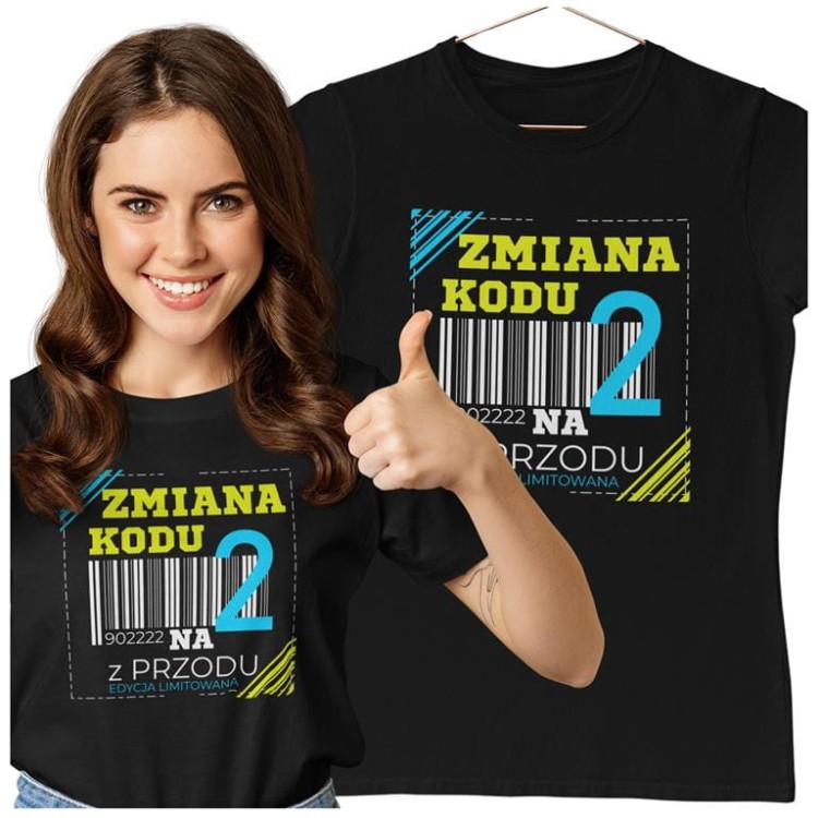 Koszulka damska dla kobiety 20 DWUDZIESTKĘ urodziny ZMIANA KODU NA 2 Z PRZODU (1).jpg