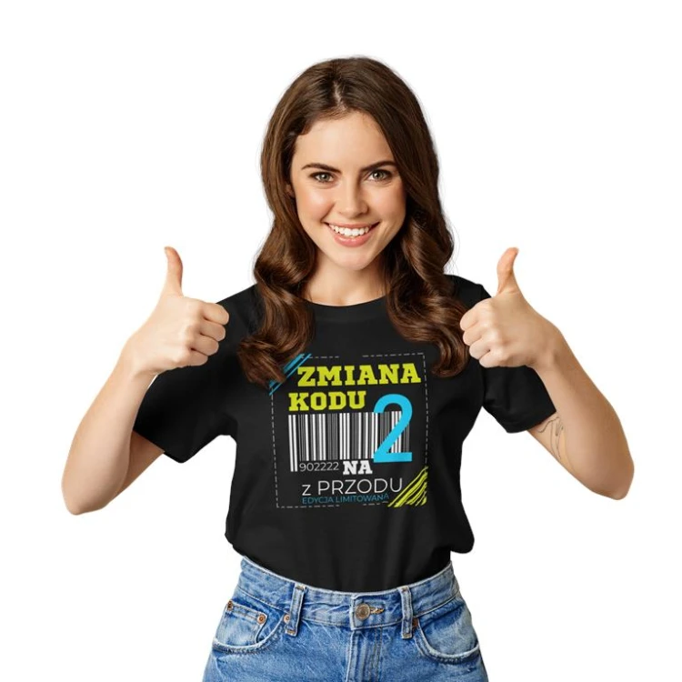 Koszulka damska dla kobiety 20 DWUDZIESTKĘ urodziny ZMIANA KODU NA 2 Z PRZODU (6).jpg