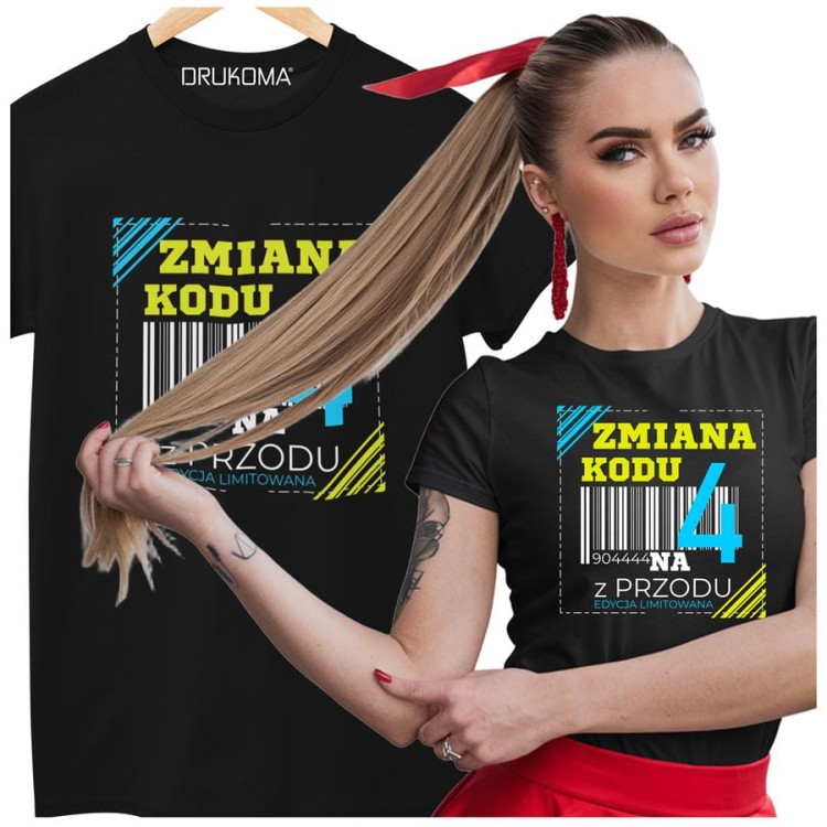 Koszulka damska dla kobiety 40 CZTERDZIESTKĘ urodziny ZMIANA KODU NA 4 Z PRZODU (4).jpg