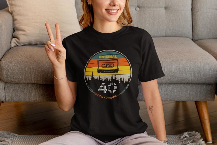 Koszulka damska dla kobiety na 40 CZTERDZIESTKĘ urodziny Original 40 premium edition (1).jpg