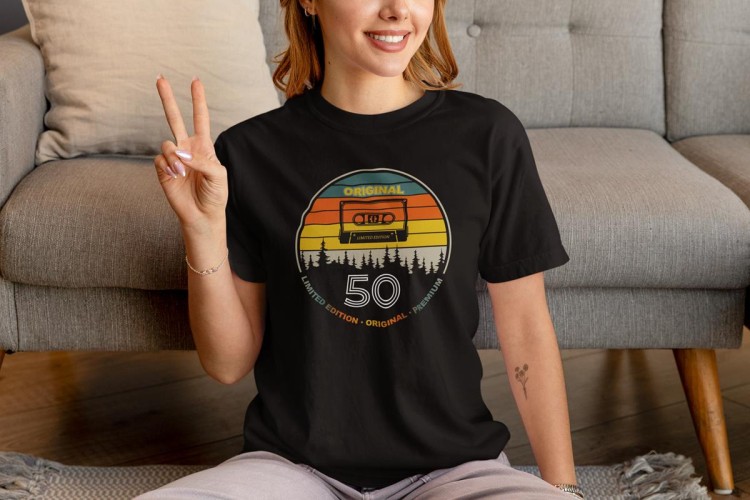 Koszulka damska dla kobiety na 50 PIĘĆDZIESIĄTKĘ urodziny Original 50 premium edition (3).jpg
