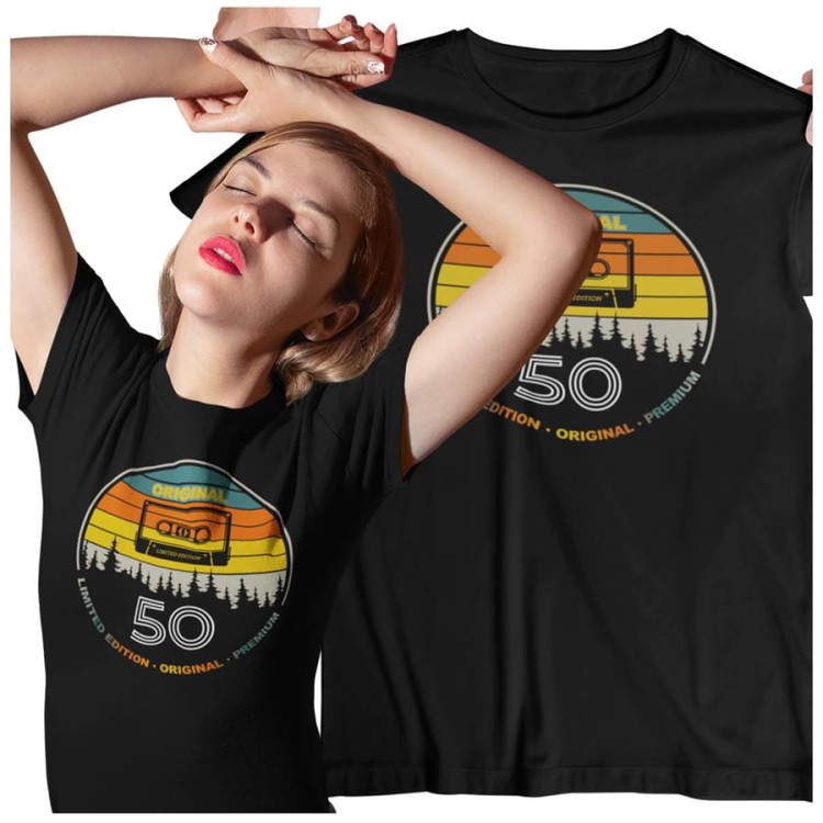 Koszulka damska dla kobiety na 50 PIĘĆDZIESIĄTKĘ urodziny Original 50 premium edition (3).jpg