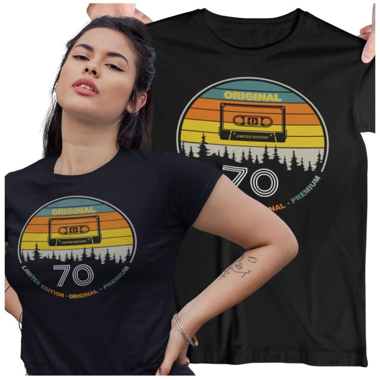 Koszulka damska dla kobiety na 70 SIEDEMDZIESIĄTKĘ urodziny Original 70 premium edition (2).jpg