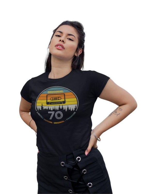 Koszulka damska dla kobiety na 70 SIEDEMDZIESIĄTKĘ urodziny Original 70 premium edition (3).jpg