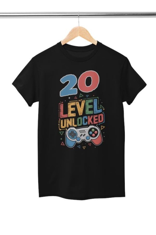 Koszulka damska dla kobiety 20 DWUDZIESTKĘ prezent urodziny 20 LEVEL UNLOCKED (3).jpg