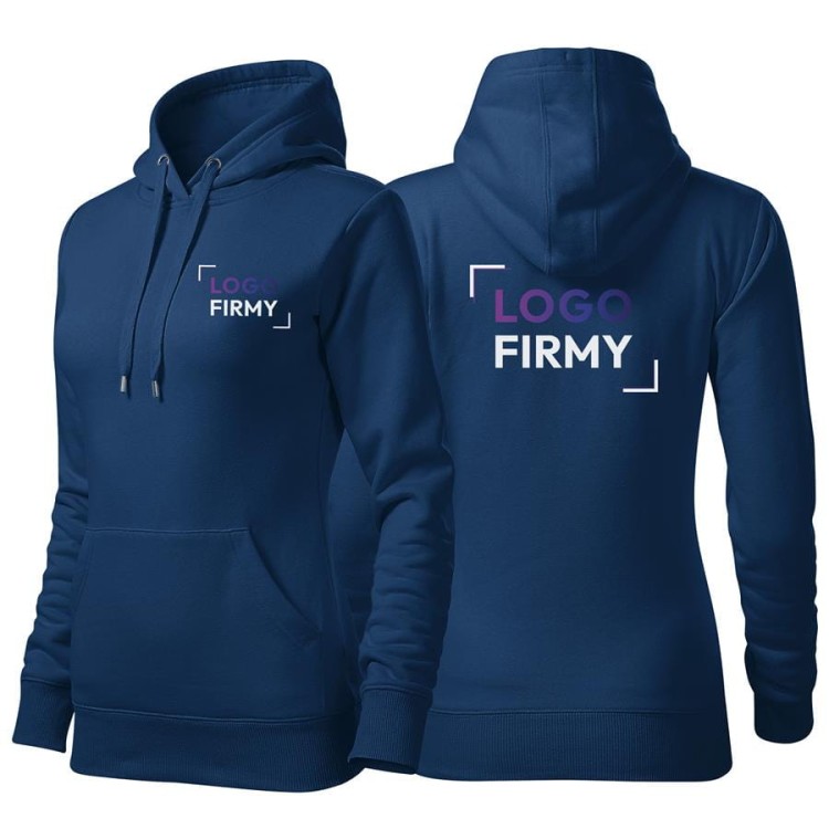 Bluza ciemnoniebieski damska z haftem nadrukiem na SERCU i PLECACH logo firmy 320g 414 kolor 87 bluza cape 414.jpg