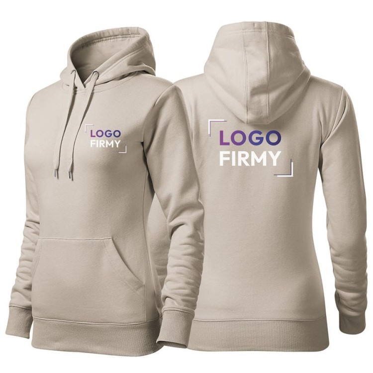 Bluza lodowo siwy damska z haftem nadrukiem na SERCU i PLECACH logo firmy 320g 414 kolor 51 bluza cape.jpg