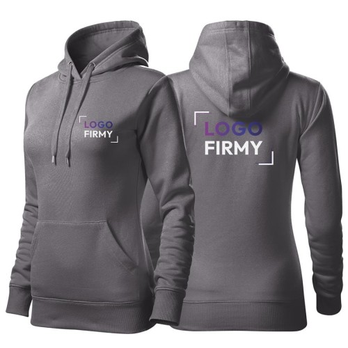Bluza stalowy damska z haftem nadrukiem na SERCU i PLECACH logo firmy 320g 414 kolor 36 bluza cape.jpg