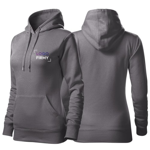 Bluza stalowy damska z haftem nadrukiem na SERCU logo firmy 320g 414 kolor 36 bluza cape.jpg