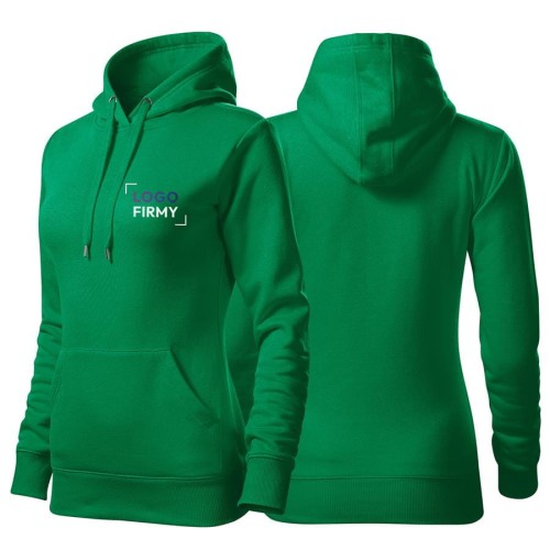 Bluza zieleń trawy damska z haftem nadrukiem na SERCU logo firmy 320g 414 kolor 16 bluza cape.jpg