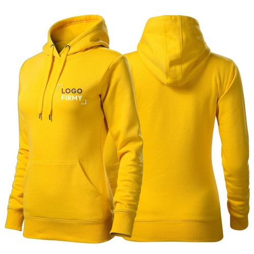 Bluza żółty damska z haftem nadrukiem na SERCU i PLECACH logo firmy 320g 414 kolor 04 bluza c.jpg