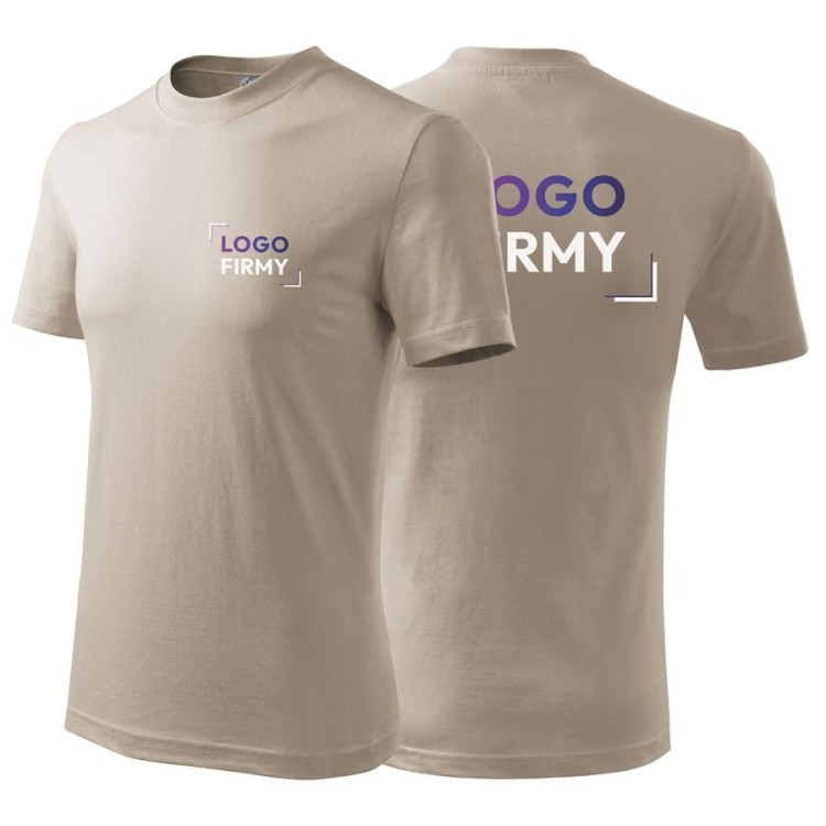 Koszulka lodowo siwa z krótkim rękawem z logo na sercu i plecach unisex z nadrukiem logo firmy 200g HEAVY110 kolor 51 koszulka krótki rękaw.jpg