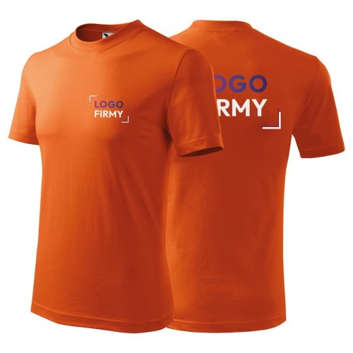 Koszulka pomarańczowa z krótkim rękawem z logo na sercu i plecach unisex z nadrukiem logo firmy 200g HEAVY110 kolor 11 koszulka krótki ręka.jpg
