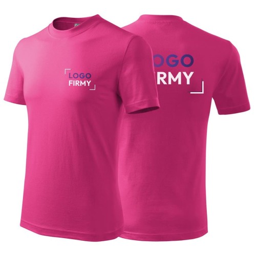 Koszulka czerwień purpurowa z krótkim rękawem z logo na sercu i plecach unisex z nadrukiem logo firmy 200g HEAVY110 kolor 40 koszulka krótk.jpg