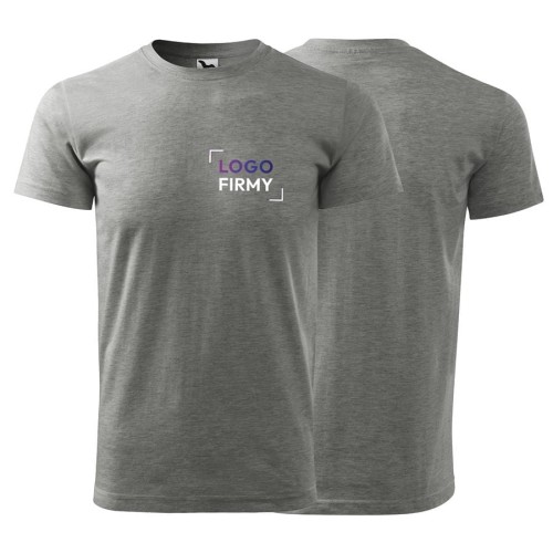 Koszulka ciemnoszary melanż z krótkim rękawem z logo na sercu unisex z nadrukiem logo firmy 200g HEAVY NEW 137 kolor 12 koszulka krótki ręk (3).jpg