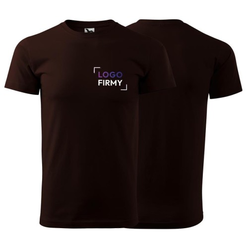 Koszulka kawowy z krótkim rękawem z logo na sercu unisex z nadrukiem logo firmy 200g HEAVY NEW 137 kolor 27 koszulka krótki rękaw (1).jpg