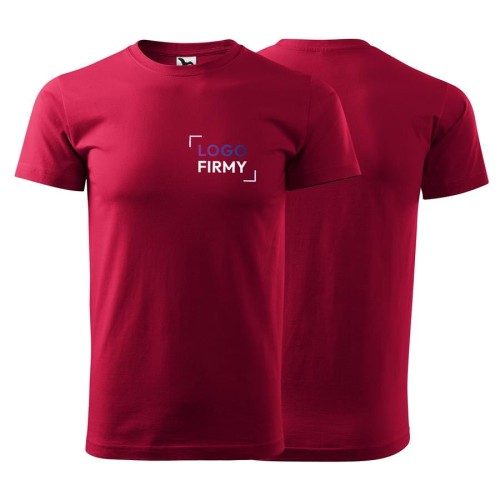 Koszulka marlboro czerwony z krótkim rękawem z logo na sercu unisex z nadrukiem logo firmy 200g HEAVY NEW 137 kolor 23 koszulka krótki rękaw (1).jpg