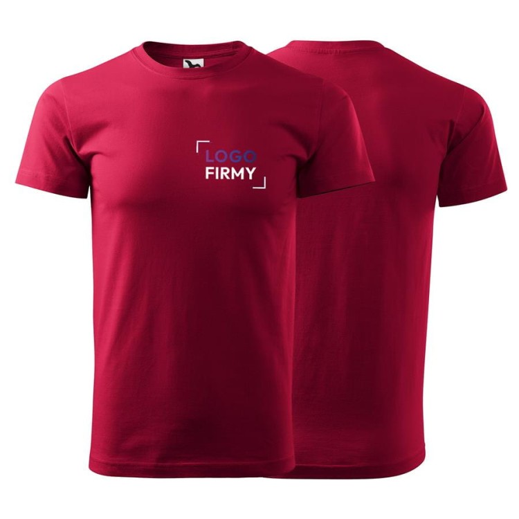 Koszulka marlboro czerwony z krótkim rękawem z logo na sercu unisex z nadrukiem logo firmy 200g HEAVY NEW 137 kolor 23 koszulka krótki rękaw (1).jpg