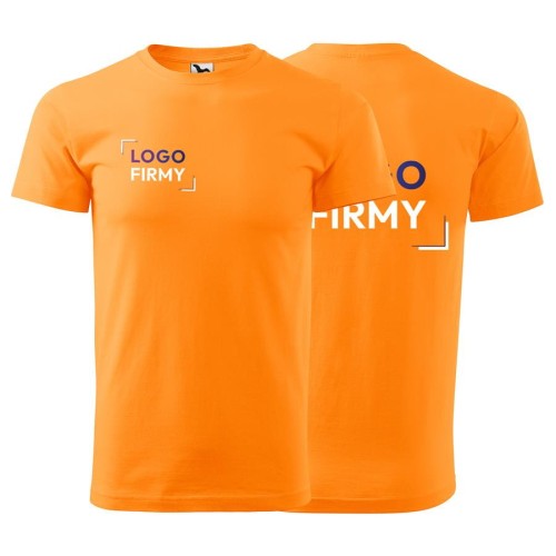 Koszulka mandarynkowy z krótkim rękawem z logo na sercu i plecach unisex z nadrukiem logo firmy 200g HEAVY NEW 137 kolor A2 koszulka krótki rękaw (1).jpg