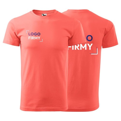 Koszulka coral z krótkim rękawem z logo na sercu i plecach unisex z nadrukiem logo firmy 200g HEAVY NEW 137 kolor A1 koszulka krótki rękaw (1).jpg