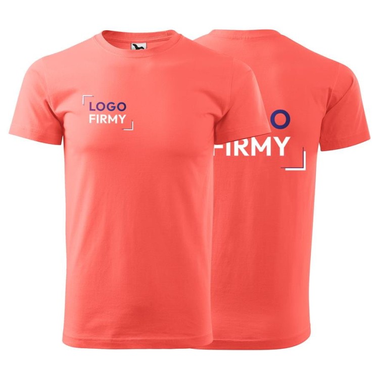 Koszulka coral z krótkim rękawem z logo na sercu i plecach unisex z nadrukiem logo firmy 200g HEAVY NEW 137 kolor A1 koszulka krótki rękaw (1).jpg